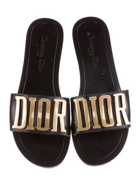 black christian dior slides|christian dior sandals bottom.